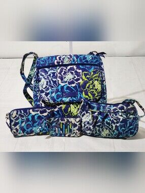 Vera Bradley Katalina Blues Hipster 4 pc Set Crossbody Wallet ID Holder